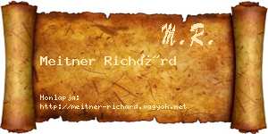 Meitner Richárd névjegykártya